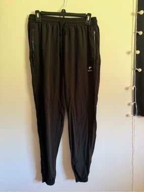 Sporto Black Men's Lightweight Jogger Pants with Zip Pockets